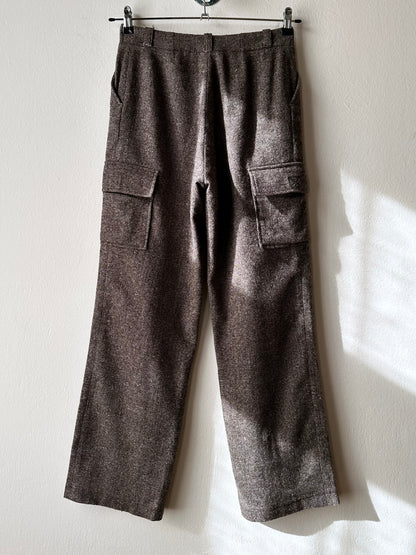 Wool tweed cargo trouser W29
