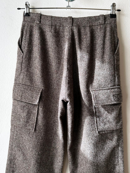 Wool tweed cargo trouser W29