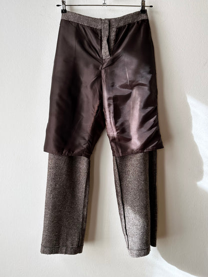 Wool tweed cargo trouser W29