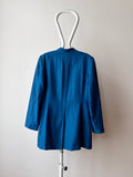 80s 90s vintage jaeger silk jacket blue
