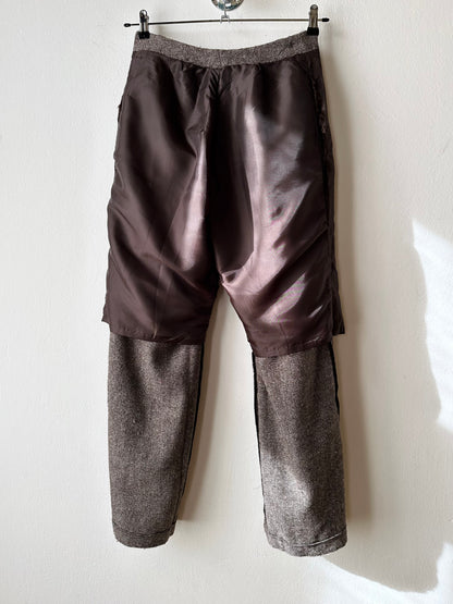 Wool tweed cargo trouser W29