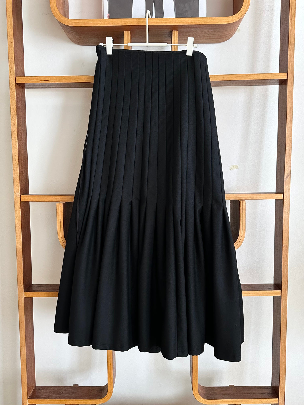 Yohji Yamamoto AW2005 wool pleats wrap skirt