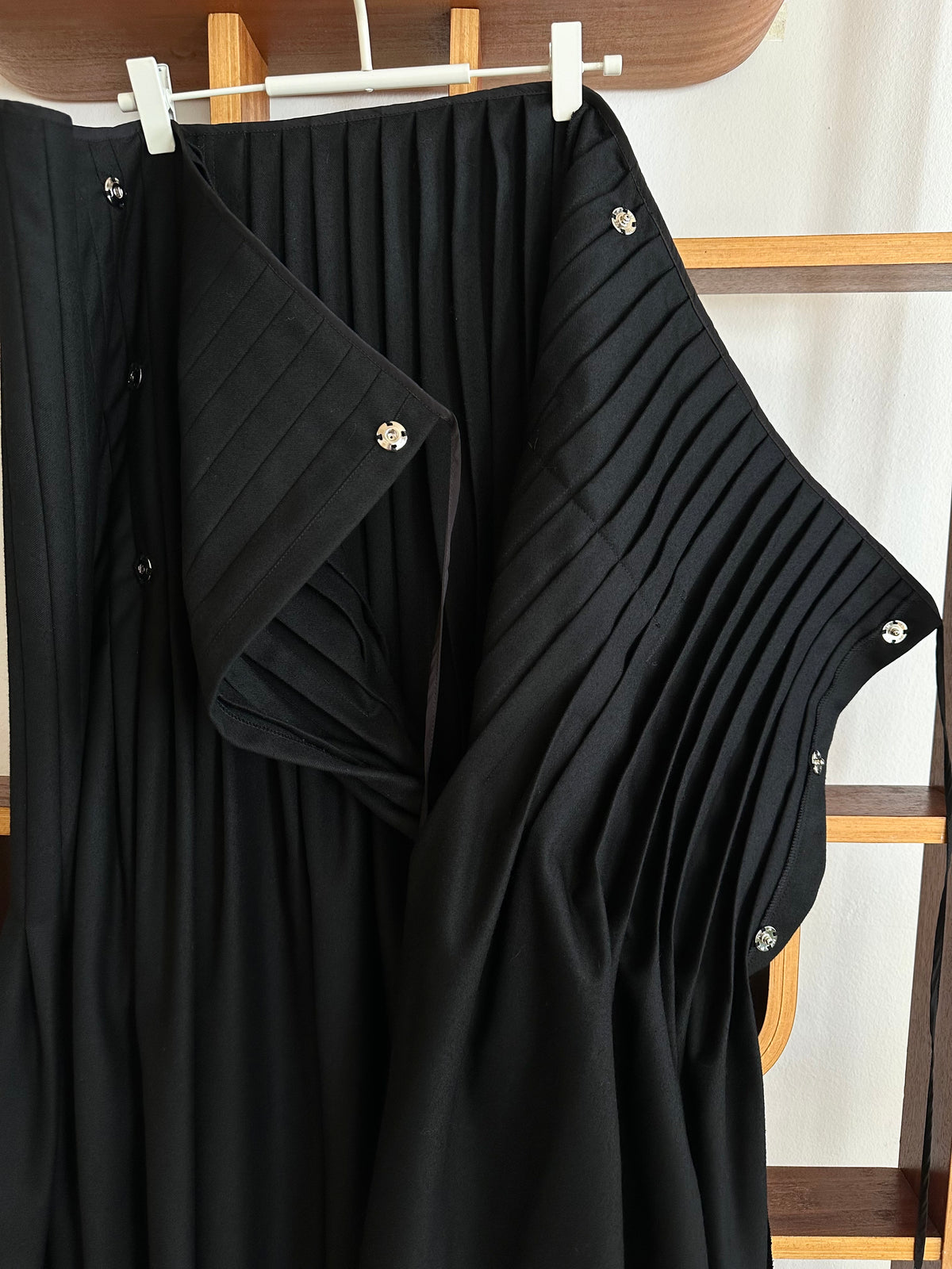 Yohji Yamamoto AW2005 wool pleats wrap skirt