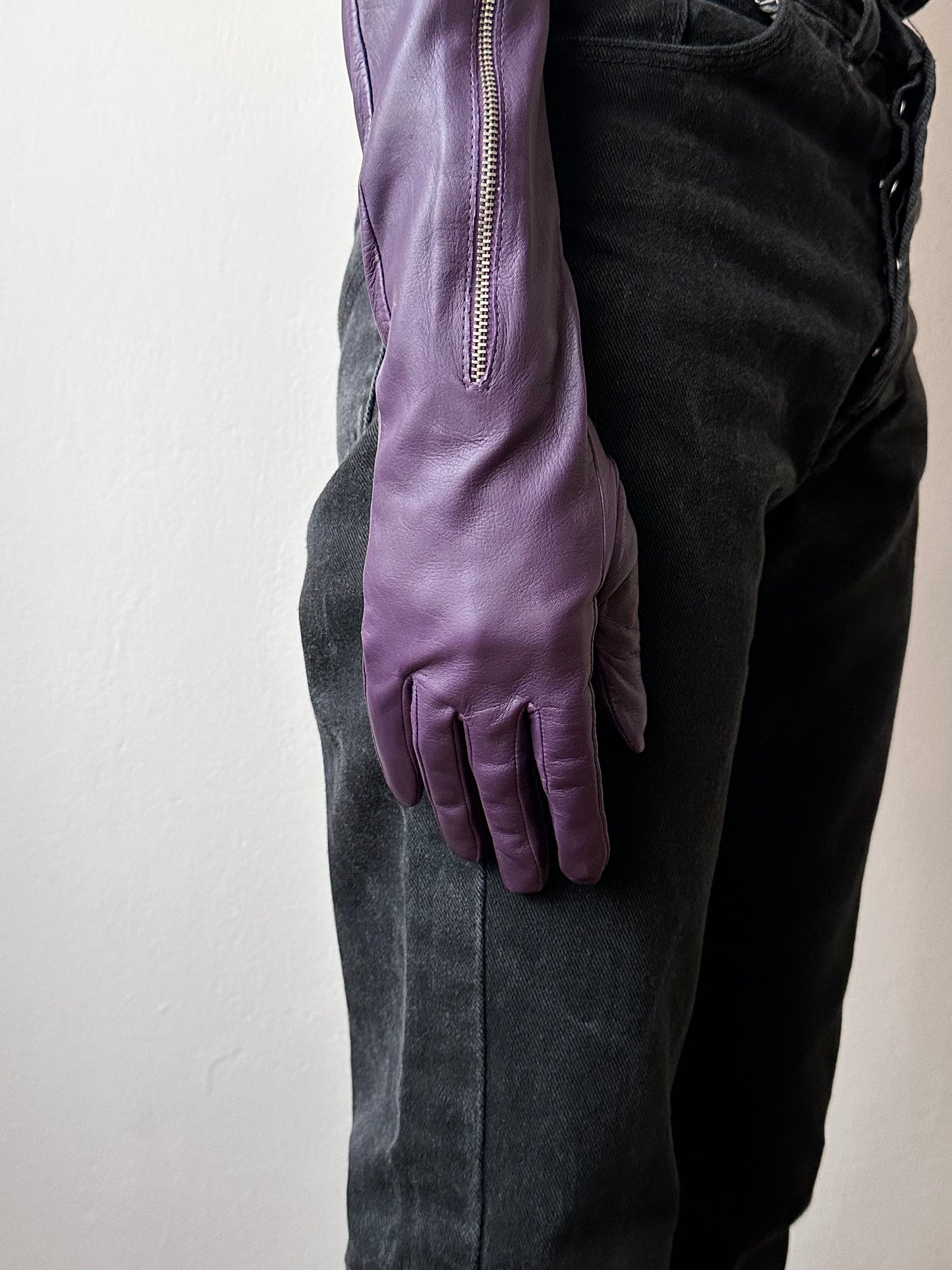 vintage leather opera gloves