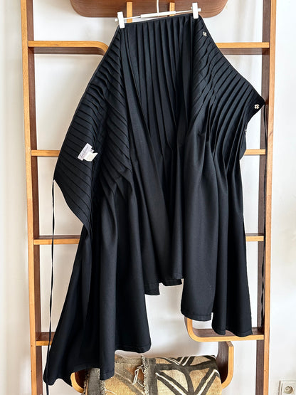 Yohji Yamamoto AW2005 wool pleats wrap skirt