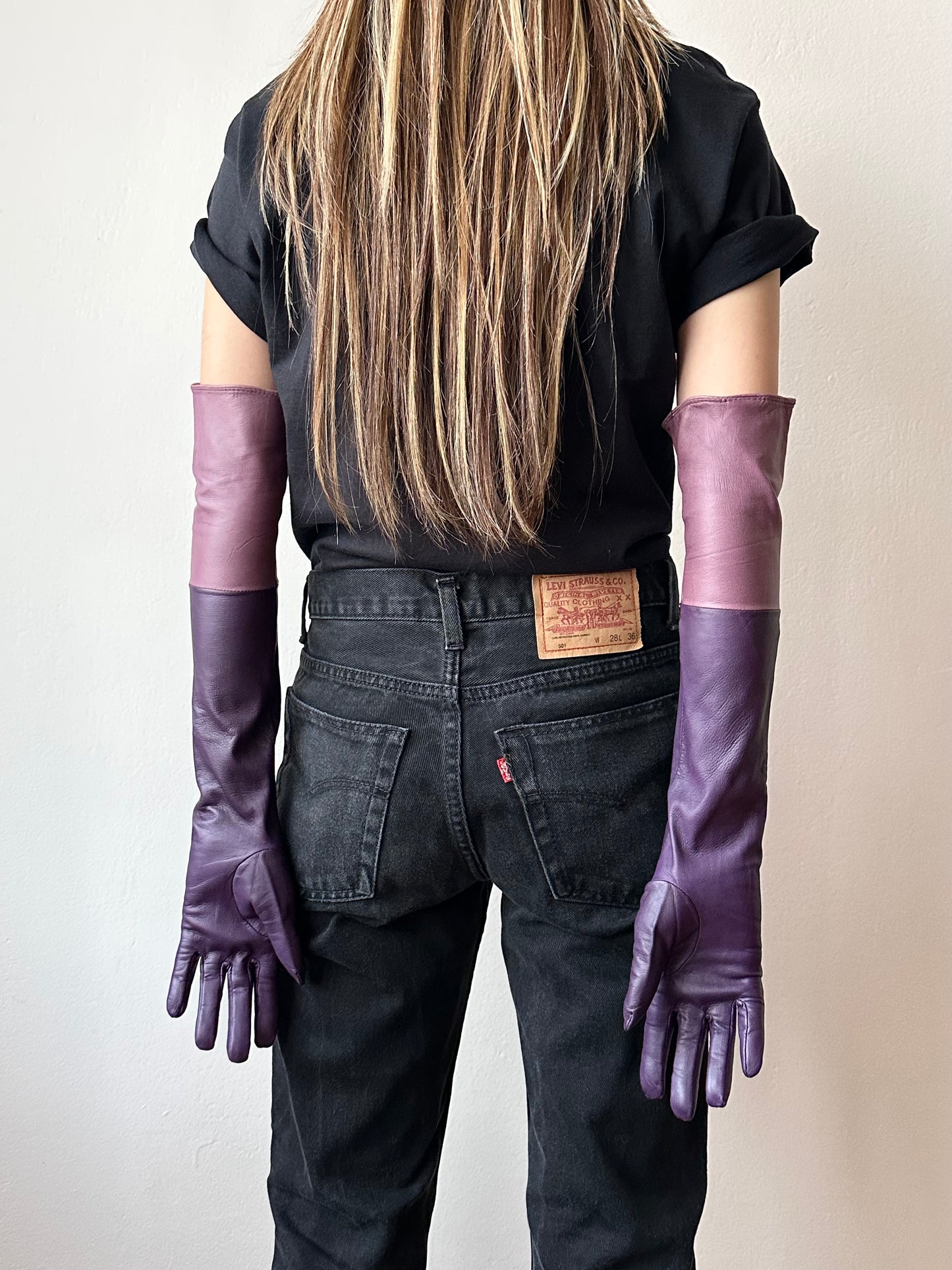 vintage leather opera gloves