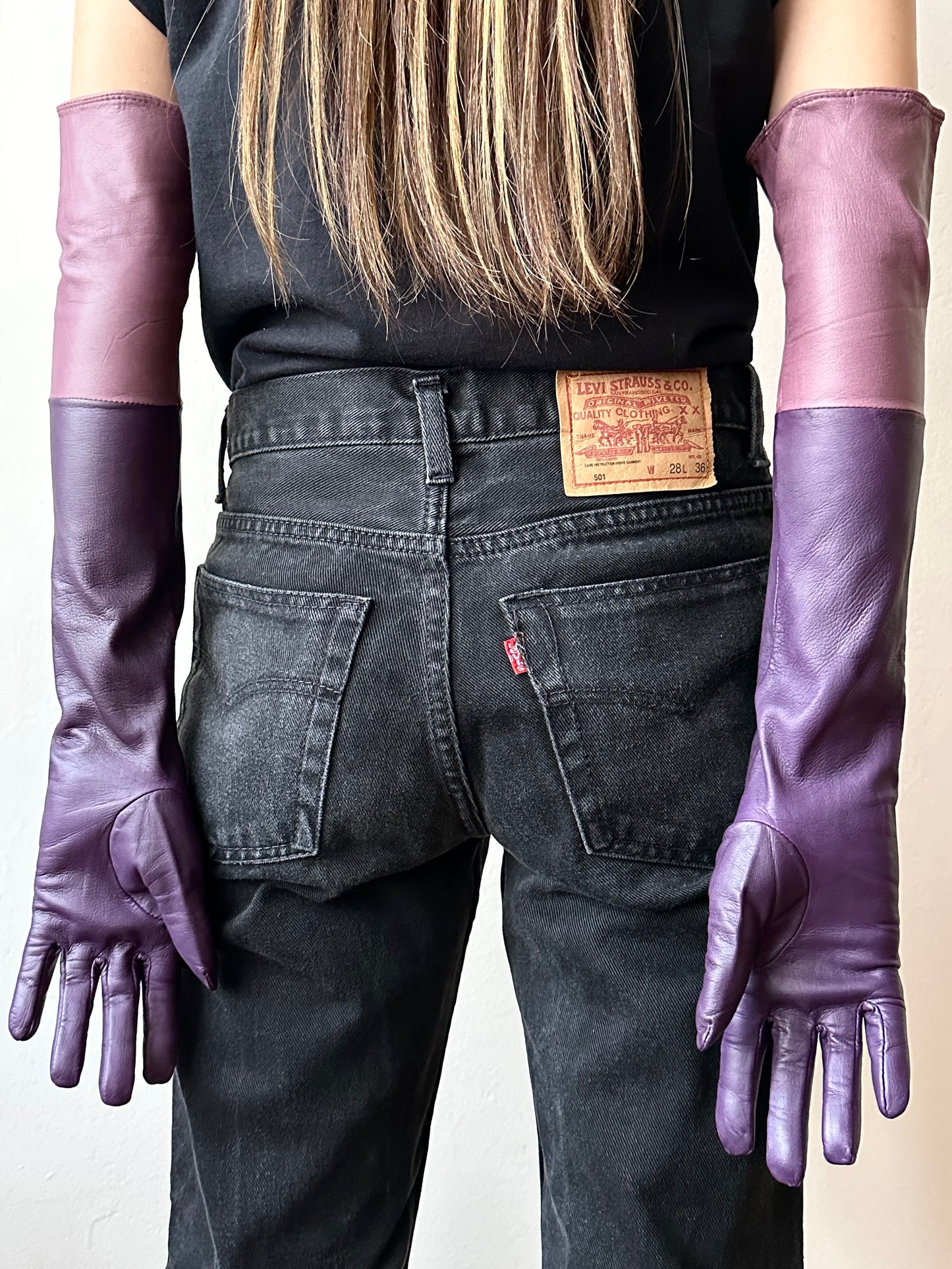 vintage leather opera gloves