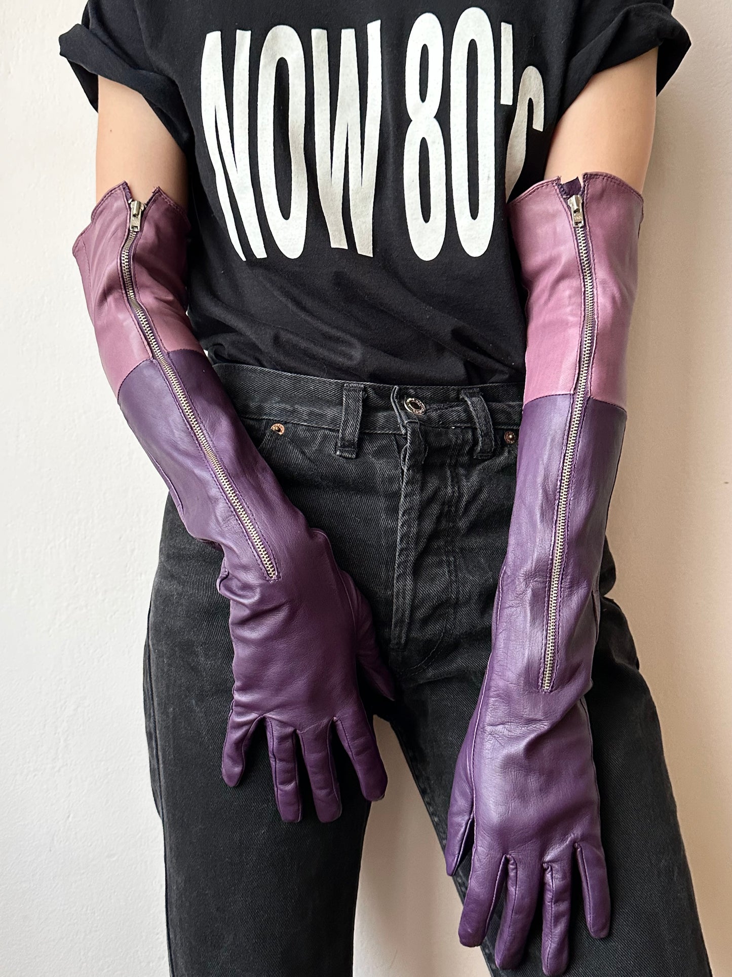 vintage leather opera gloves