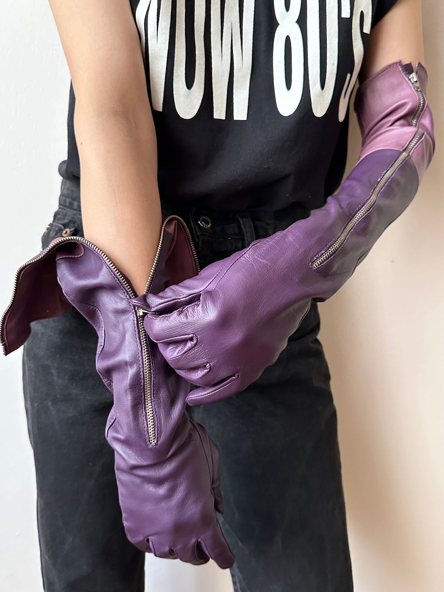vintage leather opera gloves