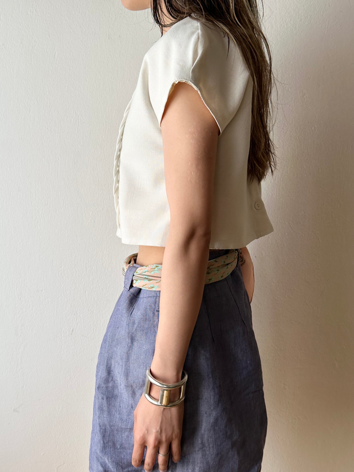 80s Espanol cropped top