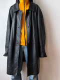 90s Italy Leather coat