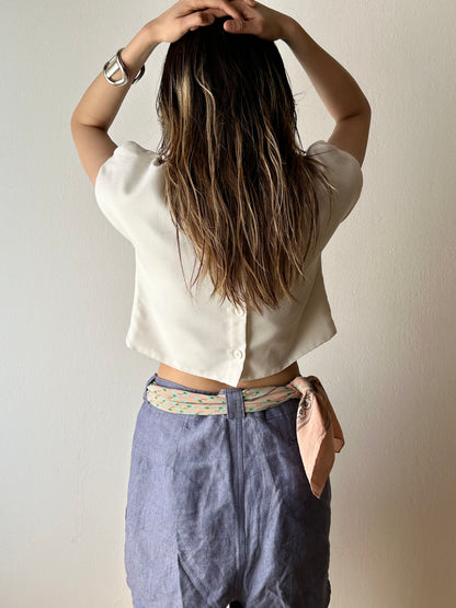 80s Espanol cropped top