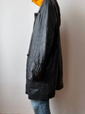 90s Italy Leather coat