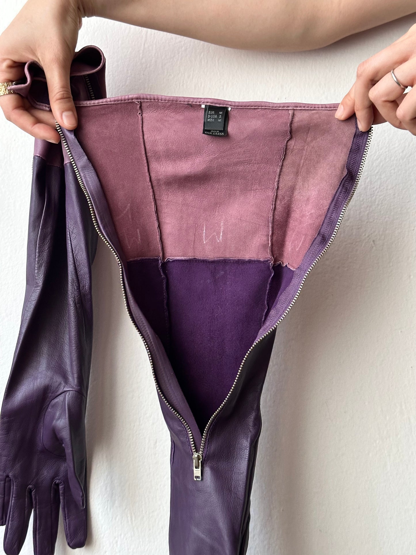 vintage leather opera gloves