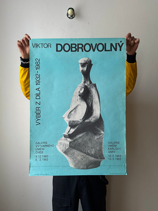 Viktor Dobrovolny 彫刻家 1982 1983 80年代 1980s Czechoslovakia チェコスロバキア 社会主義 ポスター 