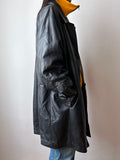 90s Italy Leather coat