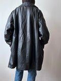 90s Italy Leather coat