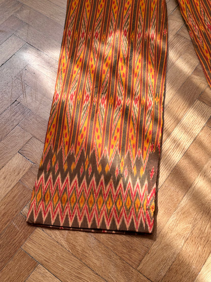 pure raw silk ikat pants