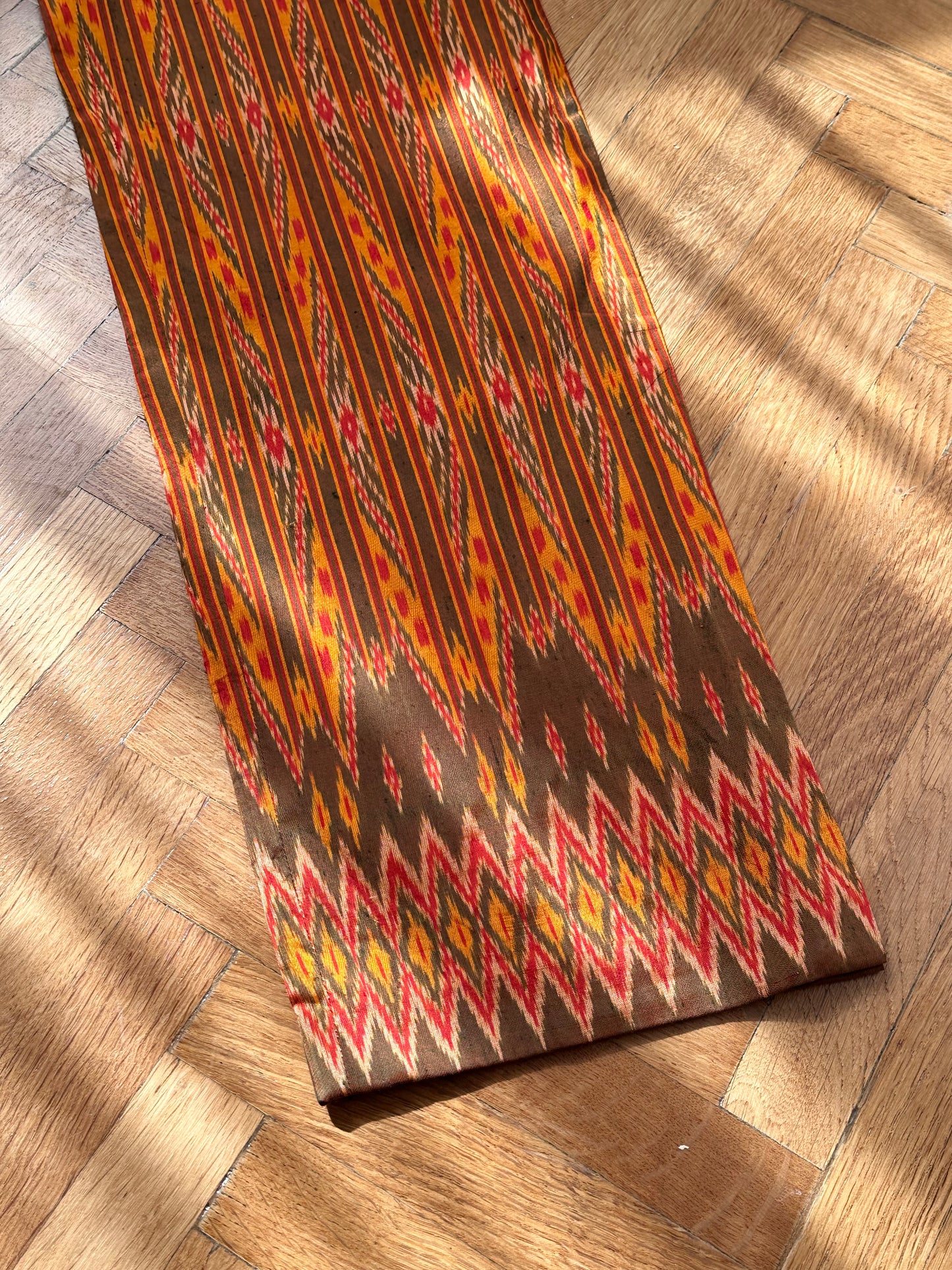 pure raw silk ikat pants