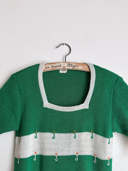 kawaii square neck sweater