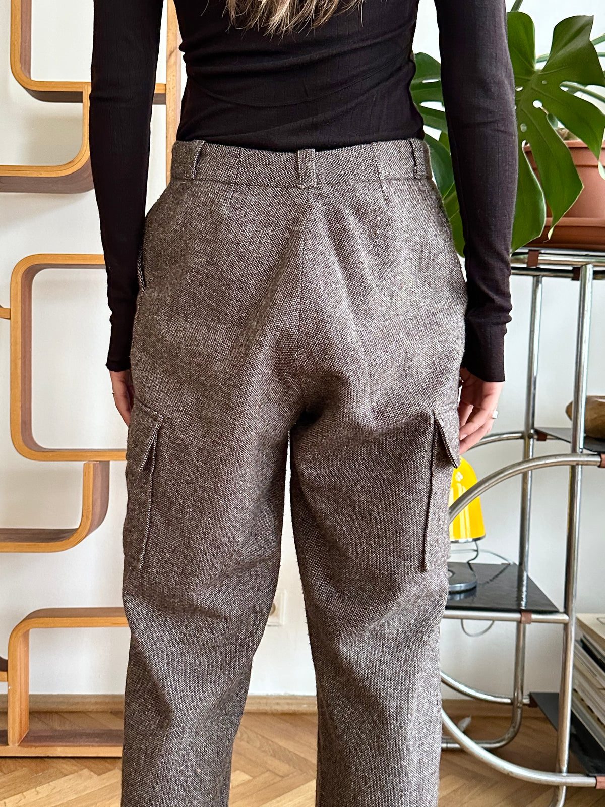 Wool tweed cargo trouser W29