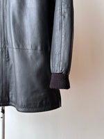 Black Leather Elegance Paris pullover Toto Praha Prague Vintage Vintage store Vintage clothing プラハ 古着 古着屋 ユーロ古着  ヨーロッパ古着 レザー プルオーバー  黒