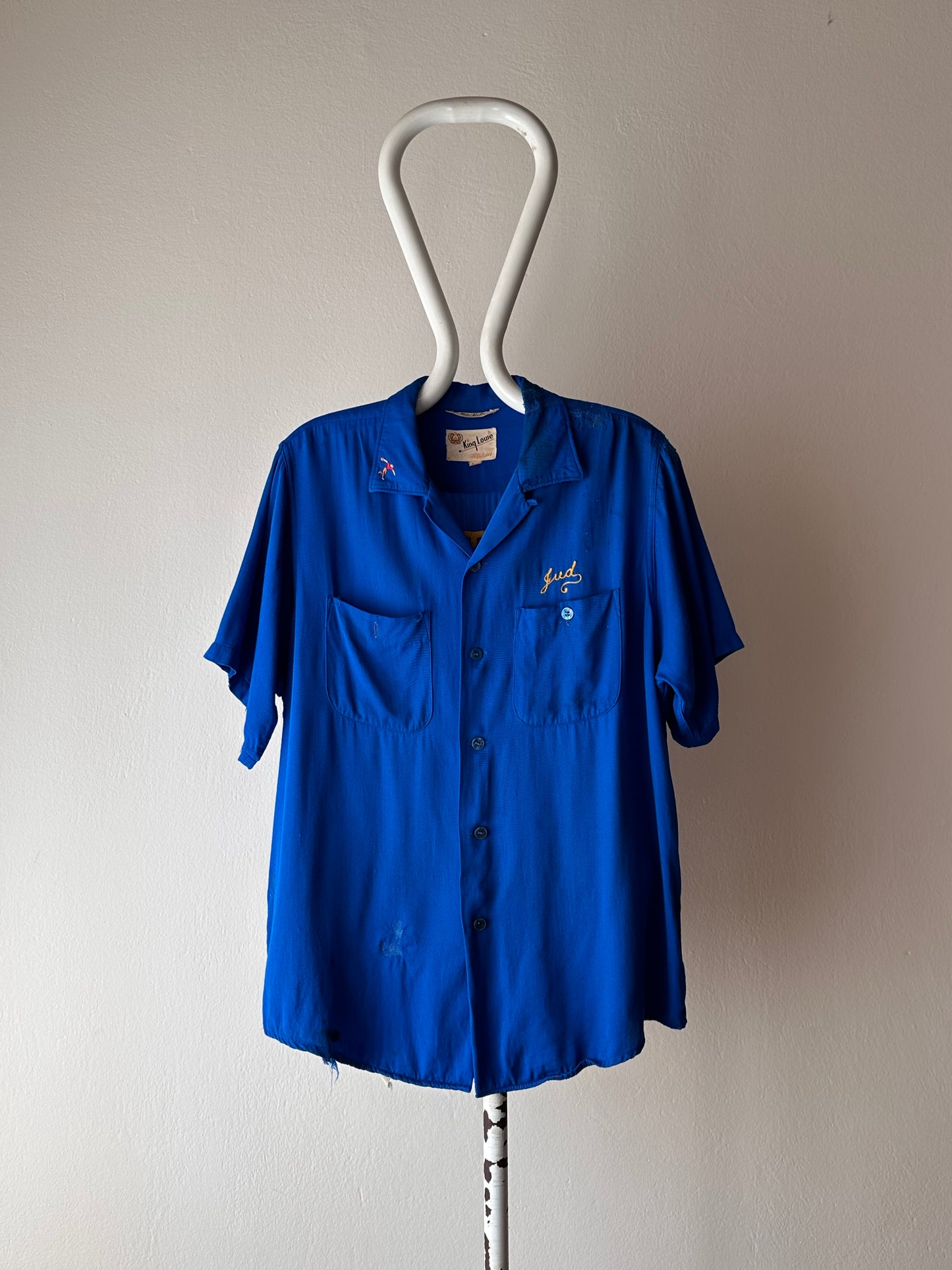 50's Bowling shirt 50年代 ボーリングシャツ Vintage Rayon shirt レーヨン 開襟 Praha Prague Vintage store プラハ 古着屋 ユーロ古着 ヨーロッパ古着