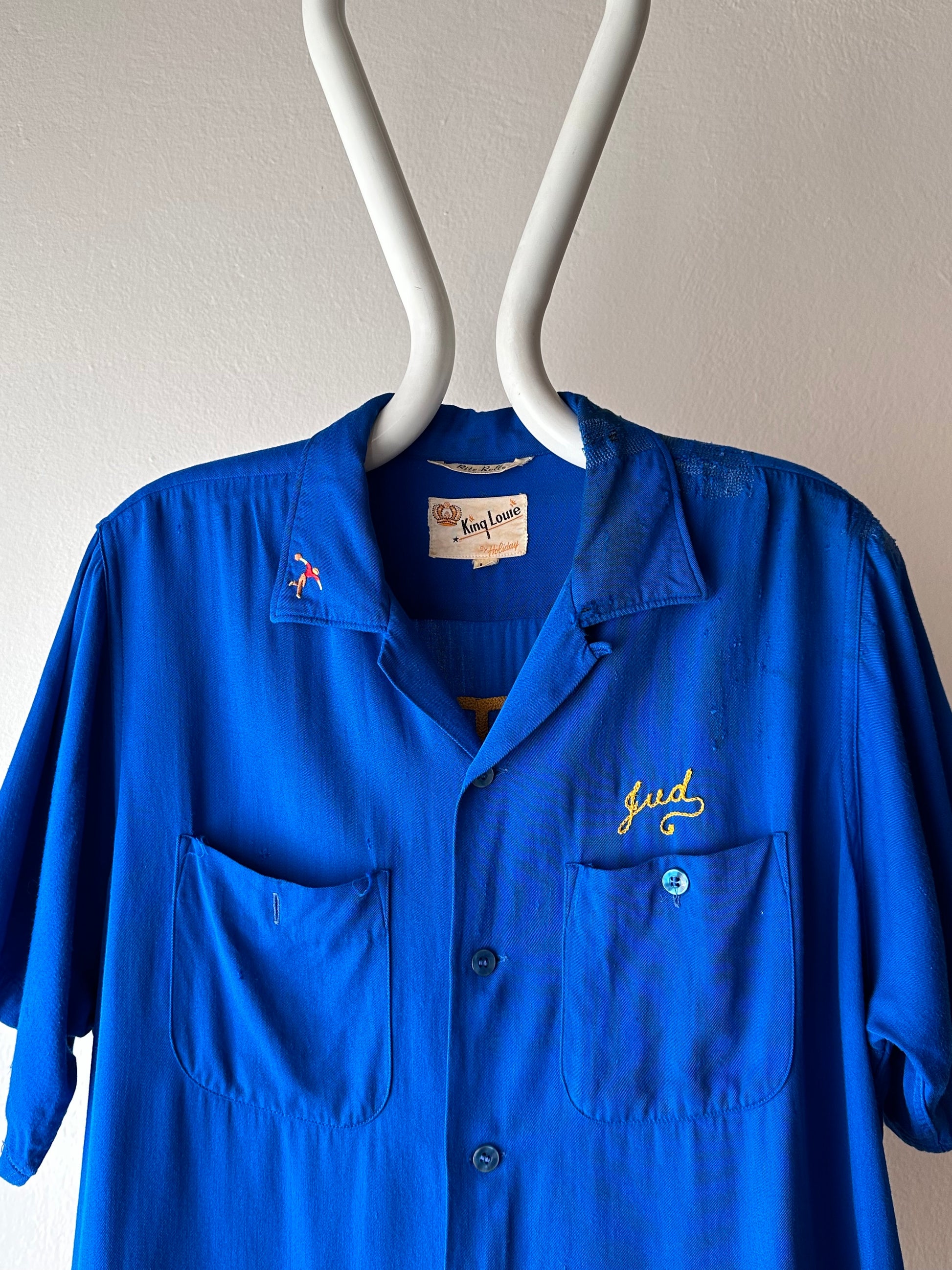 50's Bowling shirt 50年代 ボーリングシャツ Vintage Rayon shirt レーヨン 開襟 Praha Prague Vintage store プラハ 古着屋 ユーロ古着 ヨーロッパ古着