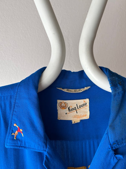 50's Bowling shirt 50年代 ボーリングシャツ Vintage Rayon shirt レーヨン 開襟 Praha Prague Vintage store プラハ 古着屋 ユーロ古着 ヨーロッパ古着