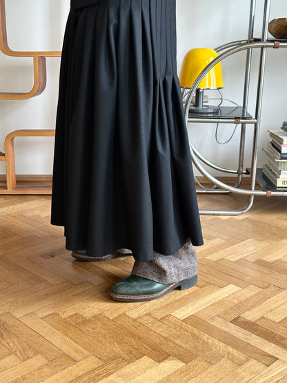 Yohji Yamamoto AW2005 wool pleats wrap skirt