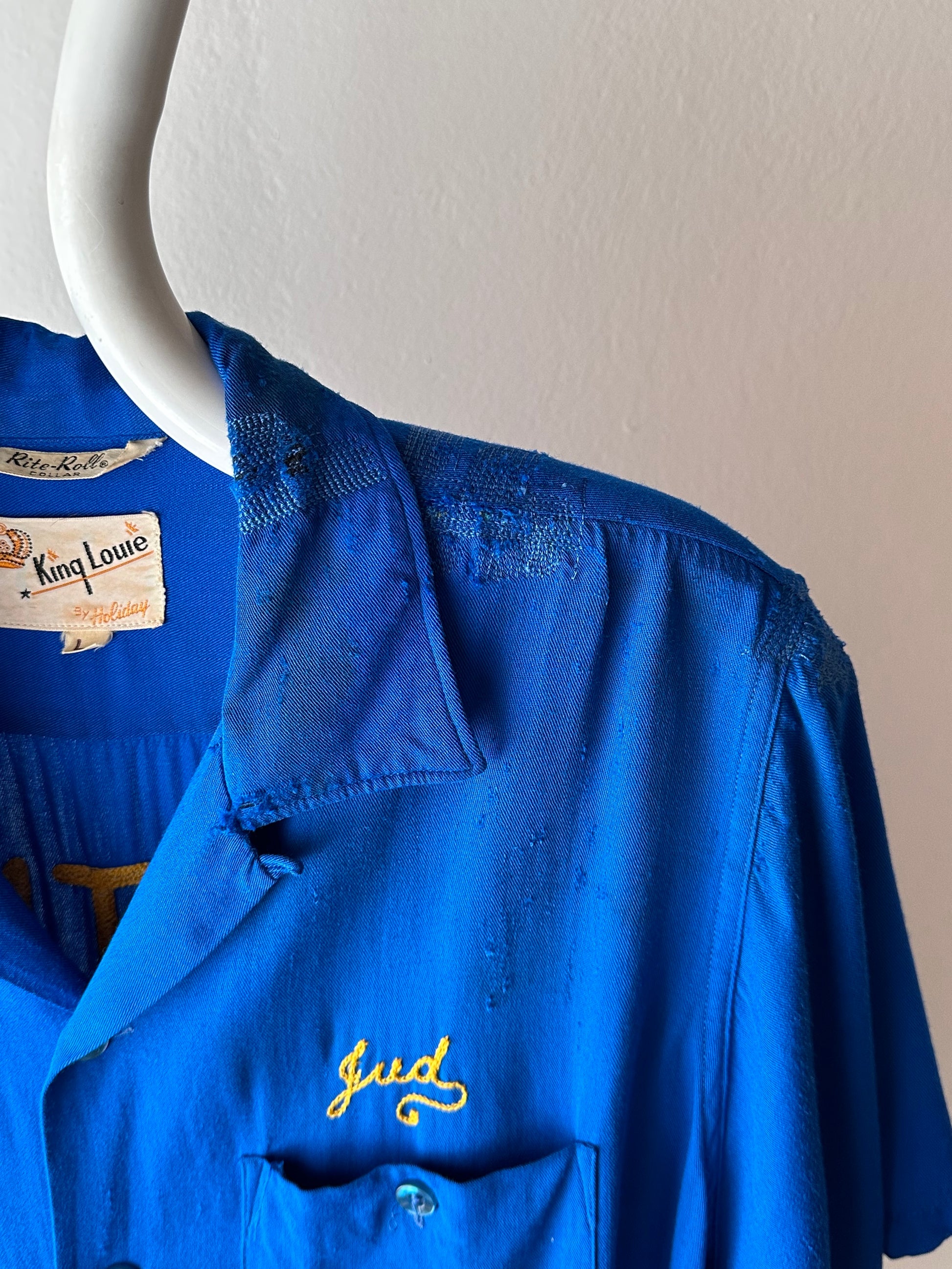 50's Bowling shirt 50年代 ボーリングシャツ Vintage Rayon shirt レーヨン 開襟 Praha Prague Vintage store プラハ 古着屋 ユーロ古着 ヨーロッパ古着