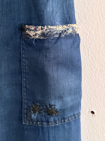 A work shirt with chaotic repairs