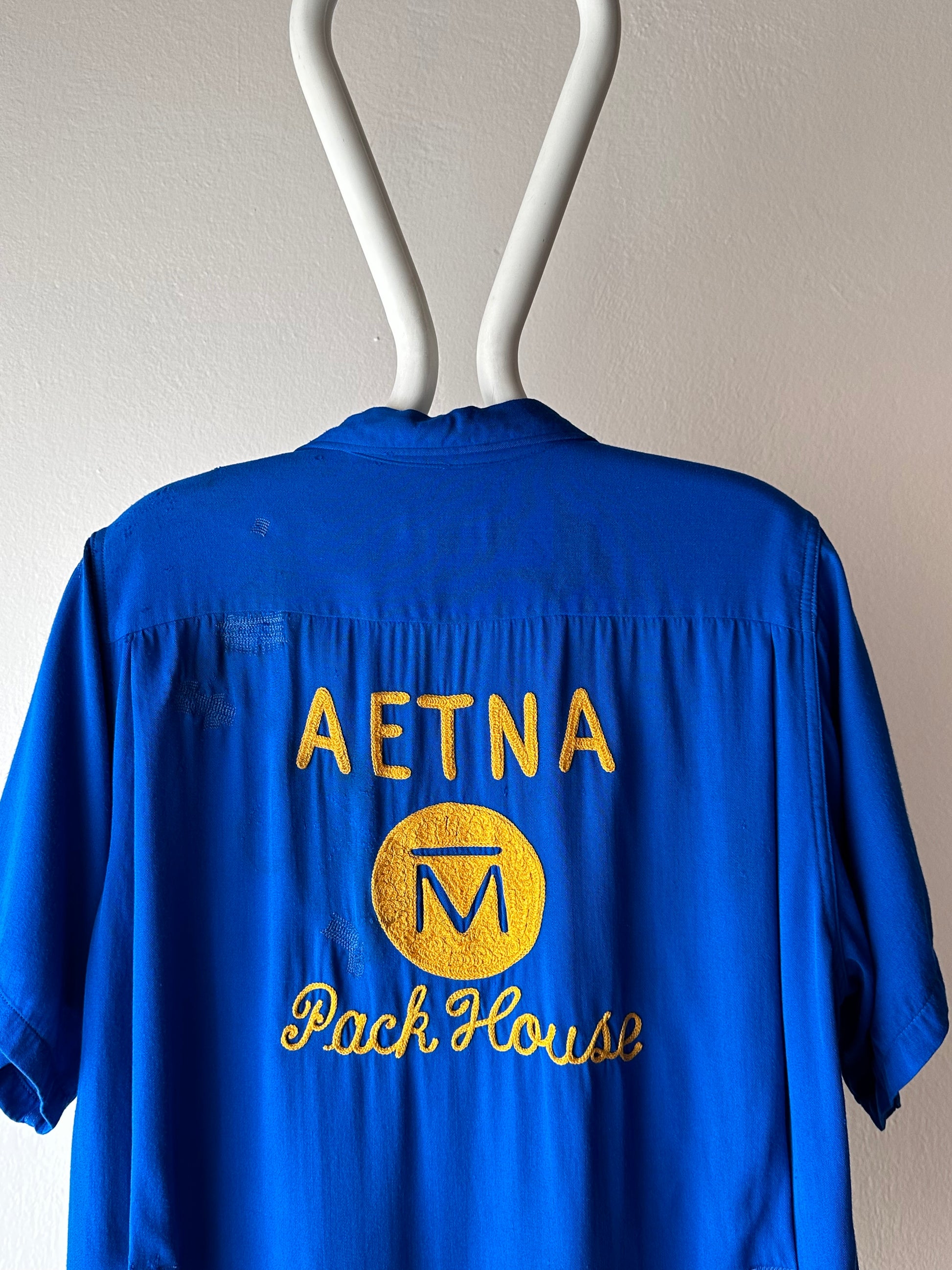 50's Bowling shirt 50年代 ボーリングシャツ Vintage Rayon shirt レーヨン 開襟 Praha Prague Vintage store プラハ 古着屋 ユーロ古着 ヨーロッパ古着