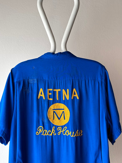 50's Bowling shirt 50年代 ボーリングシャツ Vintage Rayon shirt レーヨン 開襟 Praha Prague Vintage store プラハ 古着屋 ユーロ古着 ヨーロッパ古着