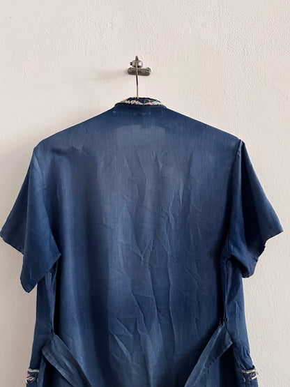 A work shirt with chaotic repairs