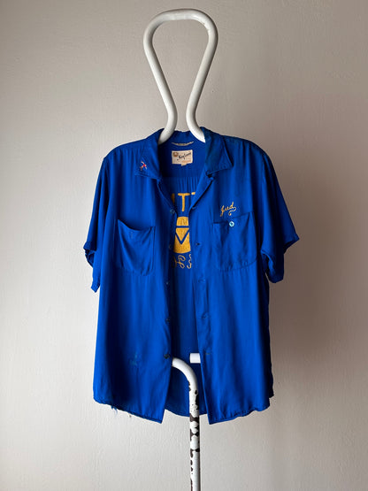 50's Bowling shirt 50年代 ボーリングシャツ Vintage Rayon shirt レーヨン 開襟 Praha Prague Vintage store プラハ 古着屋 ユーロ古着 ヨーロッパ古着