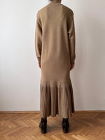 80's Italy brown knit dress