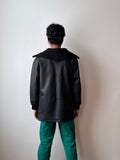 Black Leather Elegance Paris pullover Toto Praha Prague Vintage Vintage store Vintage clothing プラハ 古着 古着屋 ユーロ古着  ヨーロッパ古着 レザー プルオーバー  黒