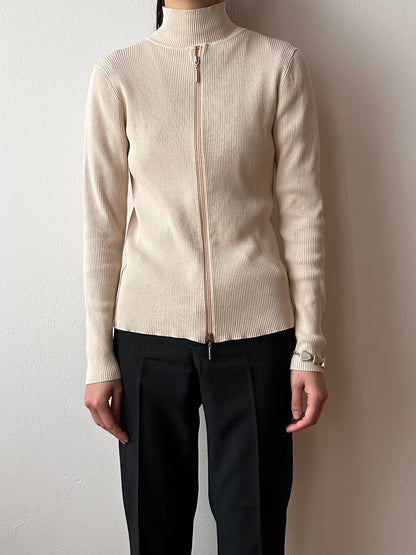 silk cotton double zip skin