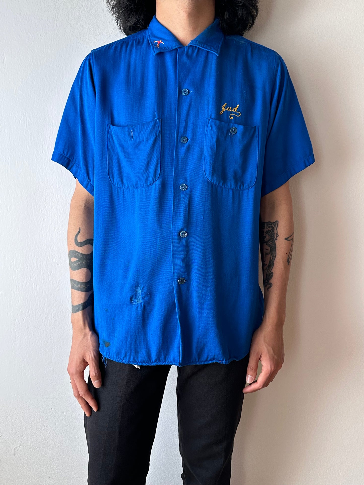50's Bowling shirt 50年代 ボーリングシャツ Vintage Rayon shirt レーヨン 開襟 Praha Prague Vintage store プラハ 古着屋 ユーロ古着 ヨーロッパ古着