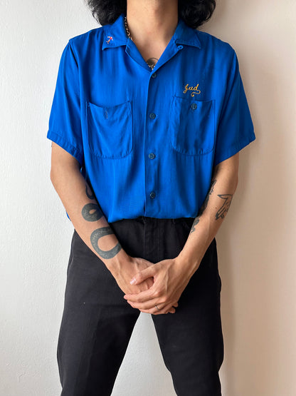 50's Bowling shirt 50年代 ボーリングシャツ Vintage Rayon shirt レーヨン 開襟 Praha Prague Vintage store プラハ 古着屋 ユーロ古着 ヨーロッパ古着
