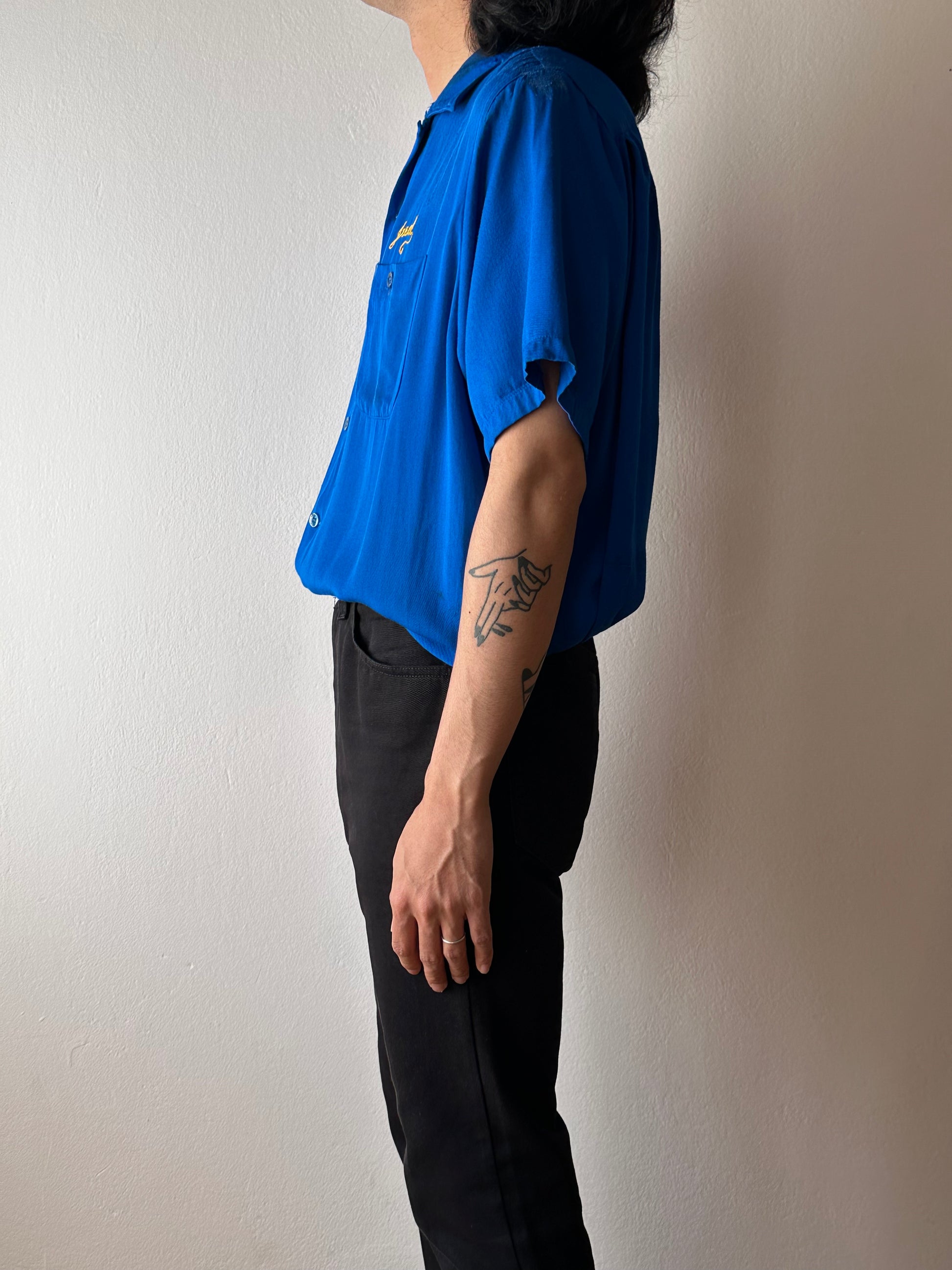 50's Bowling shirt 50年代 ボーリングシャツ Vintage Rayon shirt レーヨン 開襟 Praha Prague Vintage store プラハ 古着屋 ユーロ古着 ヨーロッパ古着