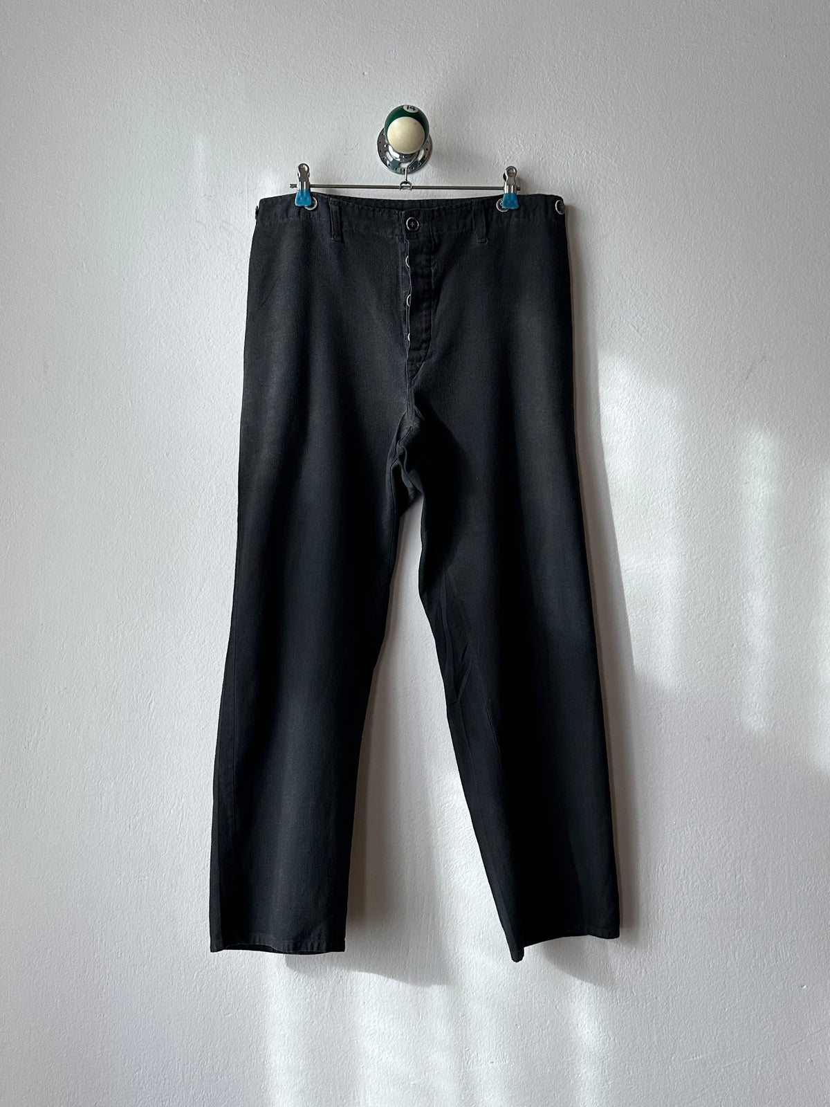 1980s East German black work trousers - w32