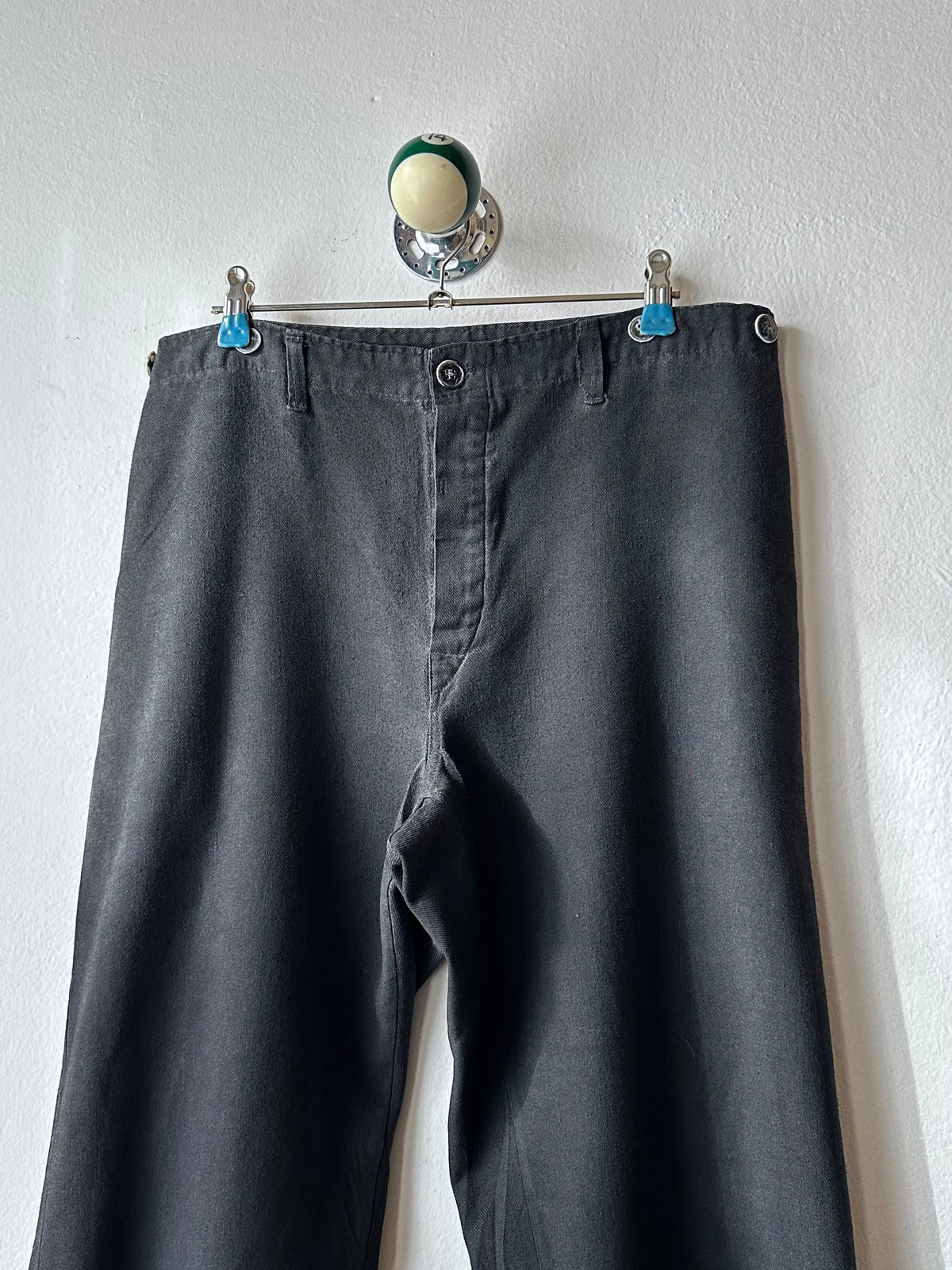 1980s East German black work trousers - w32