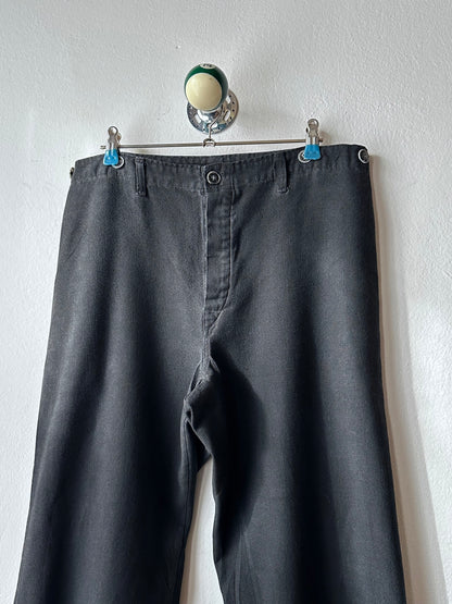 1980s East German black work trousers - w32