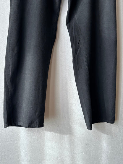1980s East German black work trousers - w32
