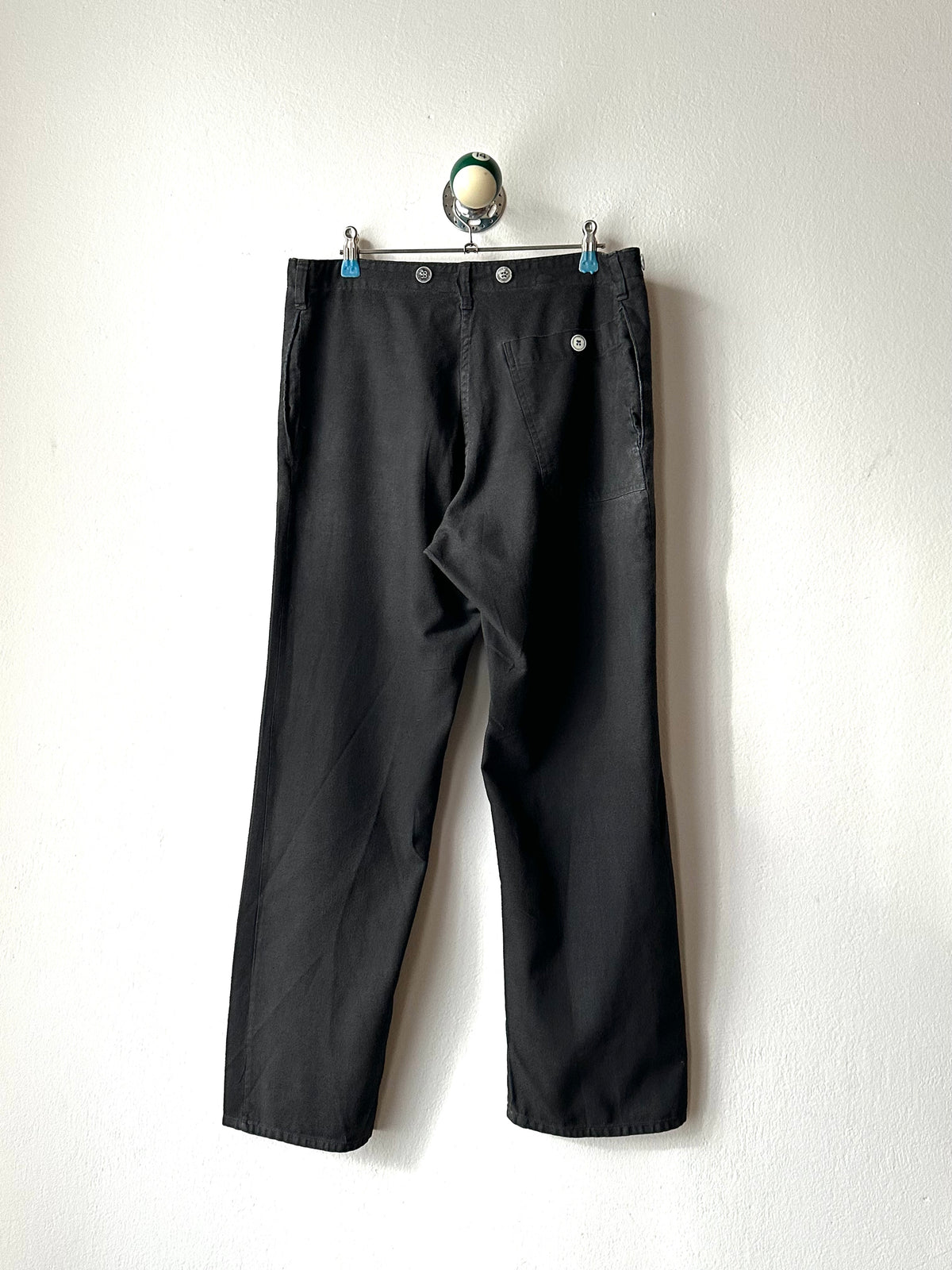 1980s East German black work trousers - w32