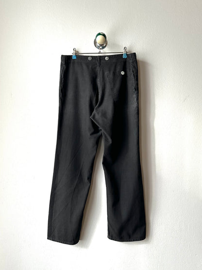 1980s East German black work trousers - w32