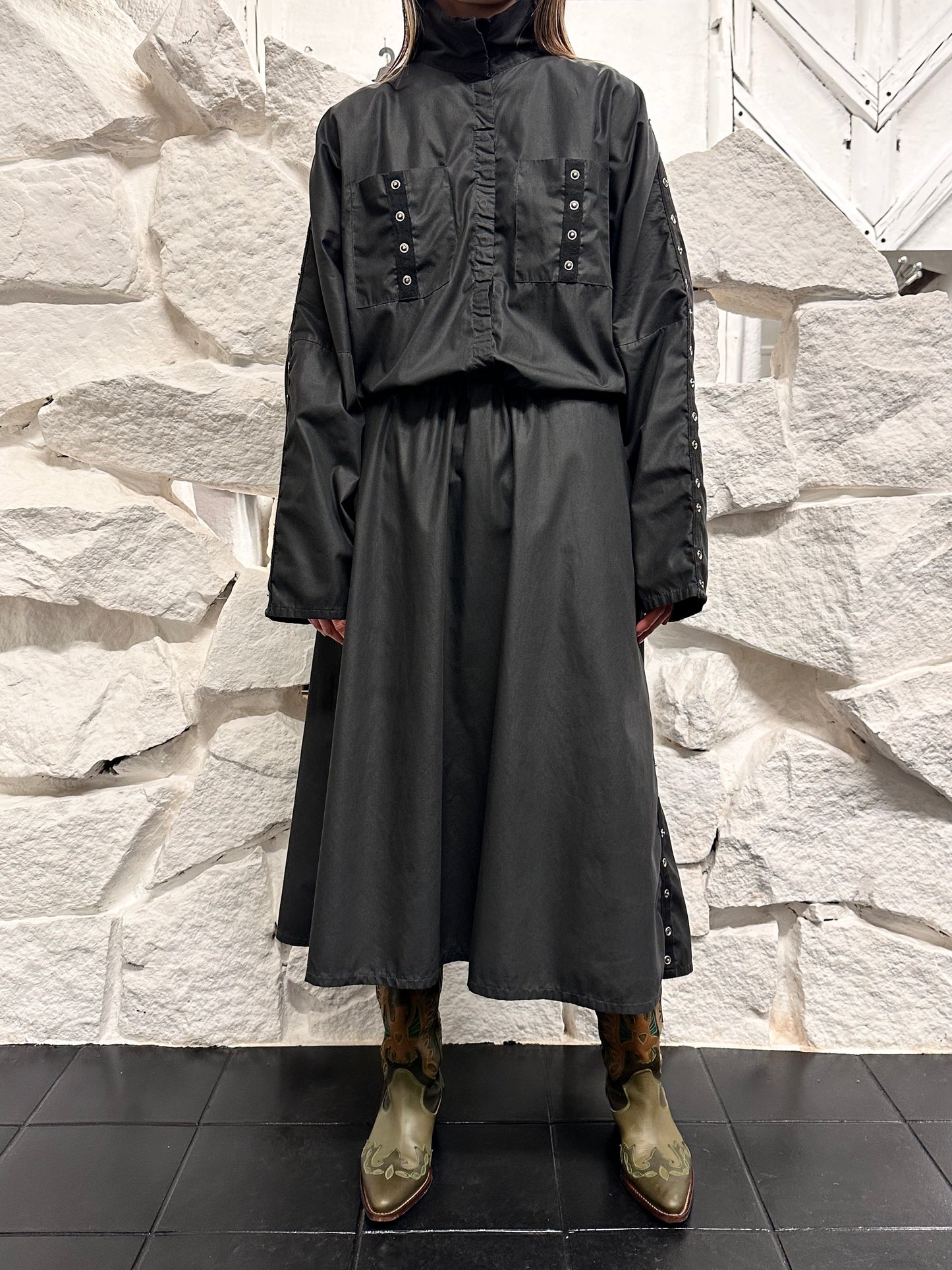 90s snap buttons dress