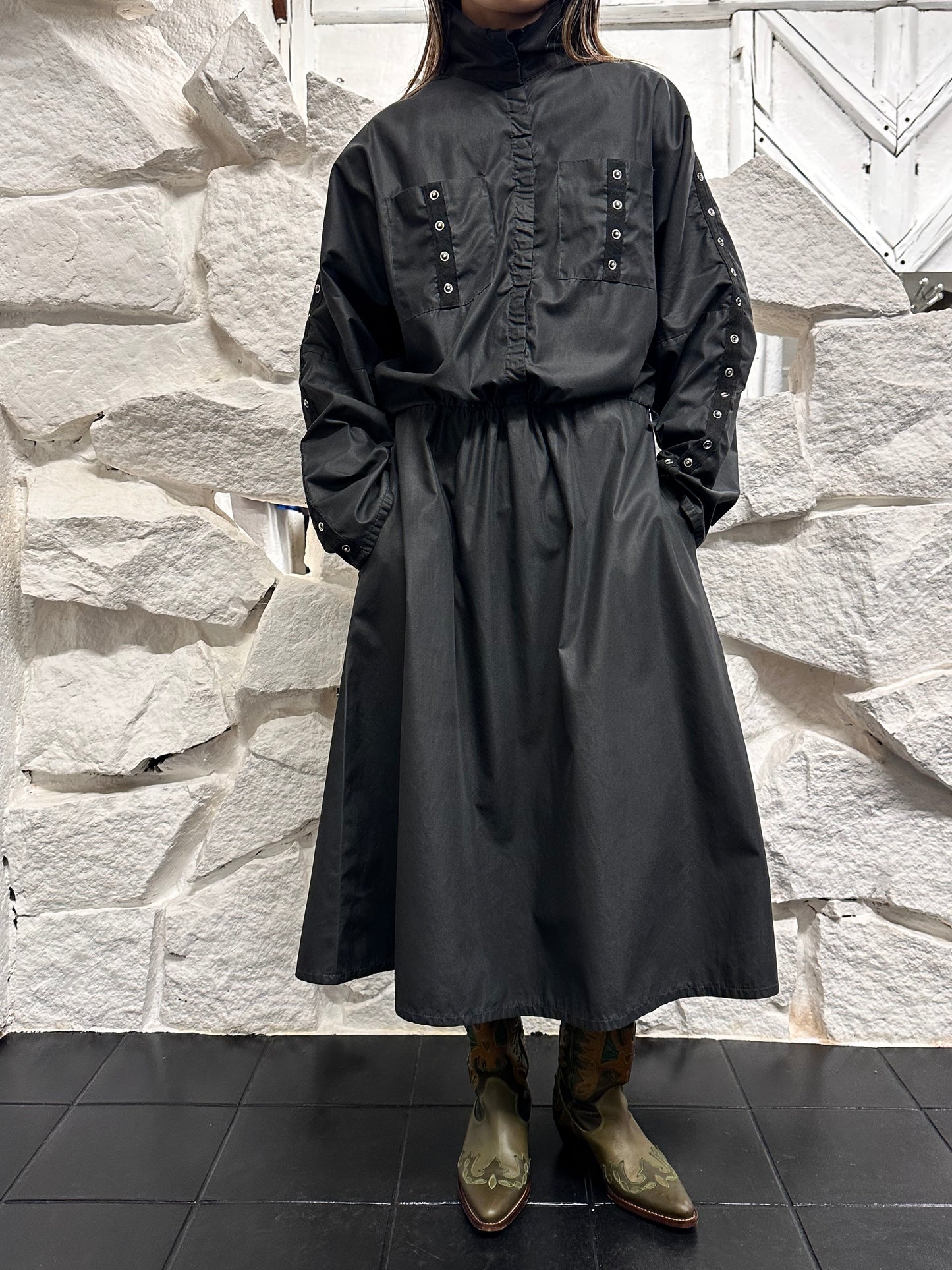 90s snap buttons dress